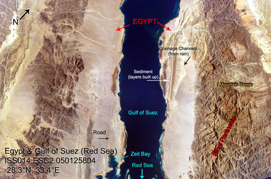 Egypt and Gulf of Suez (Red Sea)